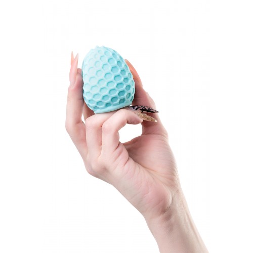 Мастурбатор A-Toys Pufl, бирюзовый, ТРЕ, 6 см Ø 2,7 см