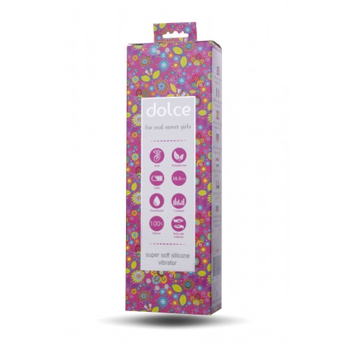 Вибратор TOYFA Dolce Leo, силикон, розовый, 16,5см