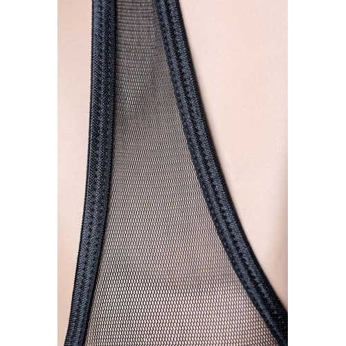 Комбинация Candy Girl с открытой спиной и стринги , чёрные, OS