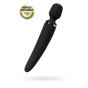 Перезаряжаемый вибромассажер Satisfyer Wand-er Woman черный (иной угол)