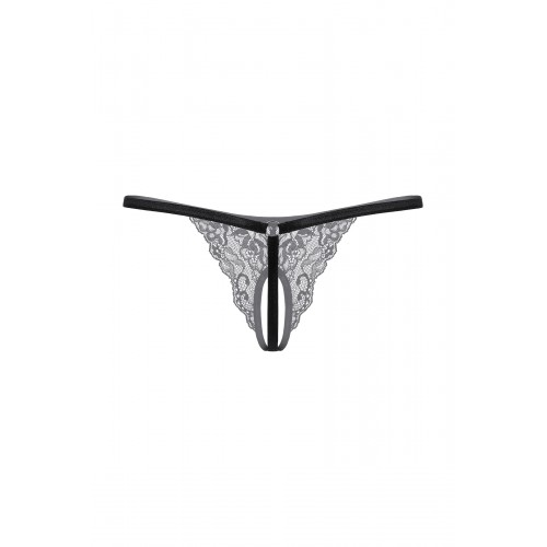 Стринги кружевные открытые SoftLine Collection, черный, S/L