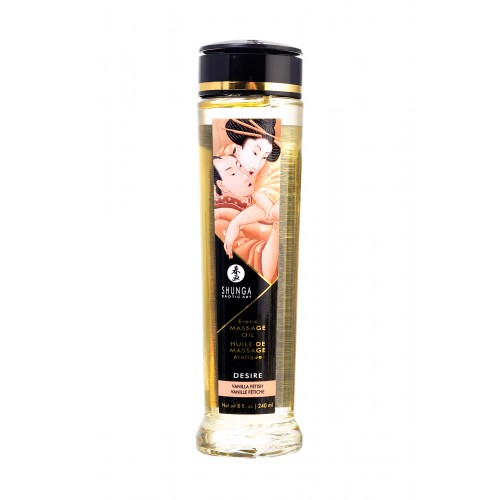 Масло для массажа Shunga Desire, натуральное, возбуждающее, с ароматом ванили, 250 мл
