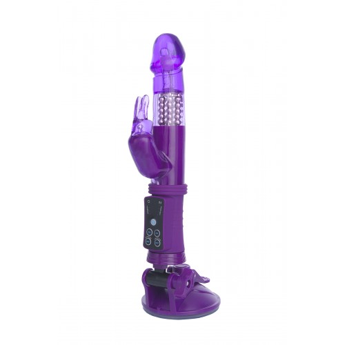 Вибратор с клиторальным стимулятором TOYFA A-Toys  , TPR, Фиолетовый, 22 см