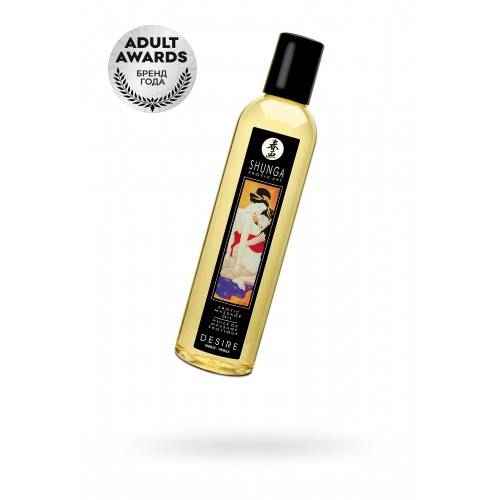Масло для массажа Shunga Desire, натуральное, возбуждающее, с ароматом ванили, 250 мл