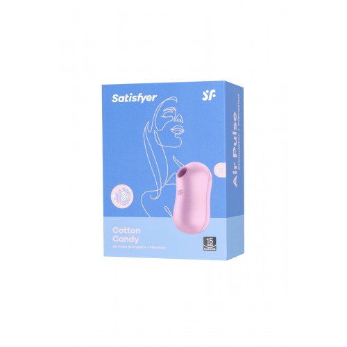 Вакуум-волновой бесконтактный стимулятор клитора Satisfyer Cotton Candy, силикон, фиолетовый
