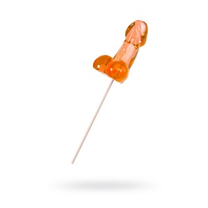 Леденец Sosuчki, «Пенис Amaretto», средний, оранжевый, 80гр (иной угол)