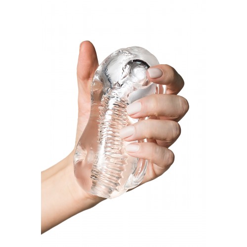 Мастурбатор нереалистичный Lingam by TOYFA  Indira , TPE, Прозрачный, 14 см