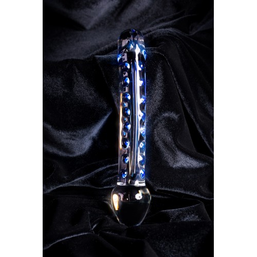 Двусторонний фаллоимитатор Sexus Glass, стекло, прозрачный, 20 см