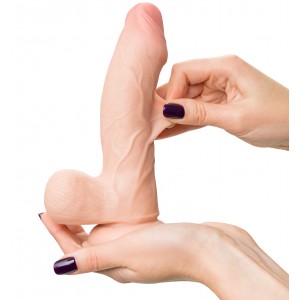 Реалистичный фаллоимитатор My Babe My Treasure, TPE, телесный, 18,5 см (иной угол)