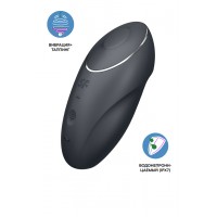Вибромассажер Satisfyer Tap & Climax 1, силикон, серый, 11 см
