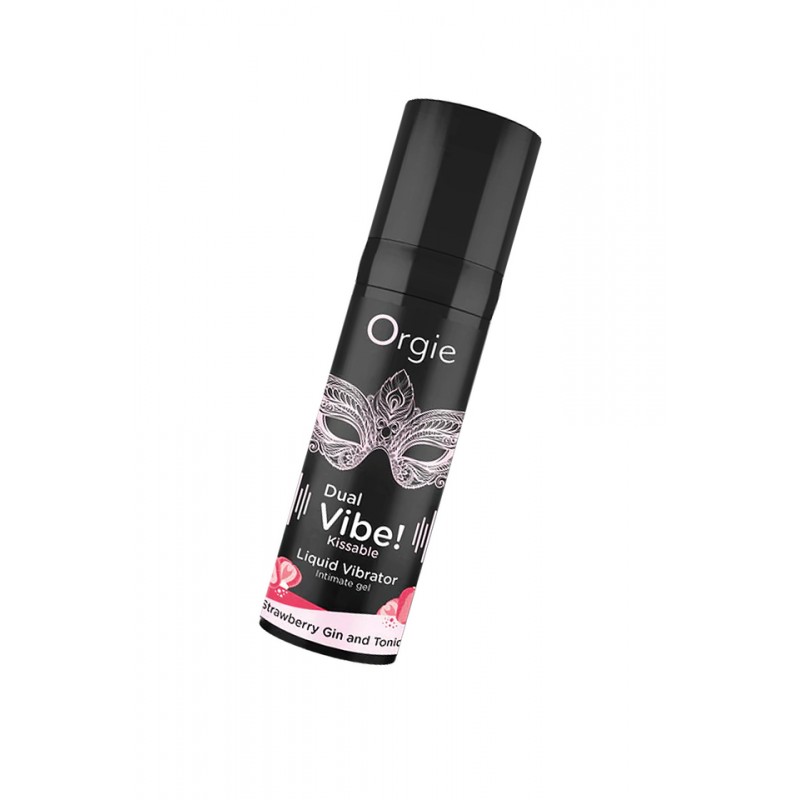 Интимный гель ORGIE Dual Vibe! Strawberry Gin And Tonic, водная основа, Джин-тоник и клубники, 15 мл