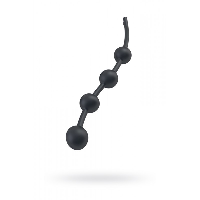 Анальные шарики Mystim Booty Garland S, электростимуляция, силикон, черные, 14 см, Ø 3,5 см