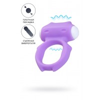 Виброкольцо на пенис A-Toys by TOYFA Zort, силикон, фиолетовое, Ø 2 см