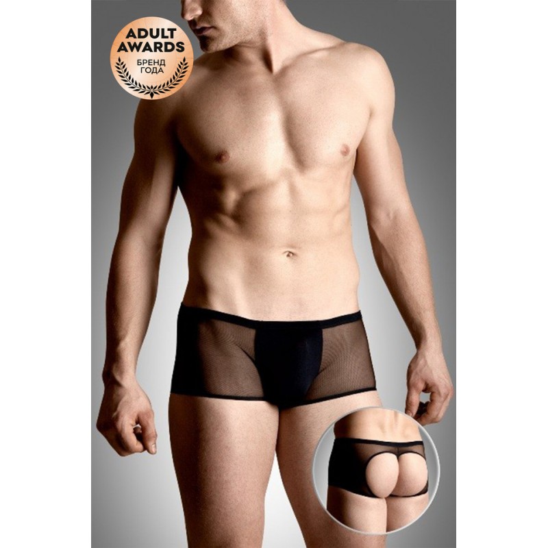 Шорты мужские с открытыми ягодицами SoftLine Collection, черный, XL