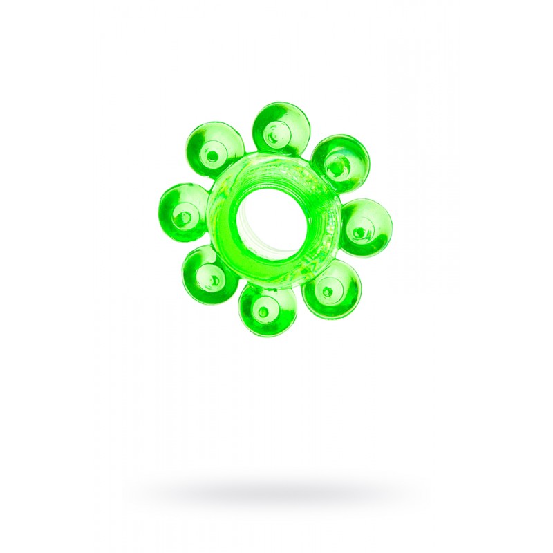 Эрекционное кольцо на пенис TOYFA, TPE, зеленый, круг