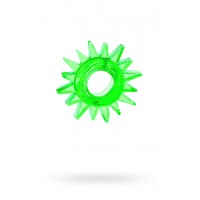 Эрекционное кольцо TOYFA с шипиками, TPE, зеленый