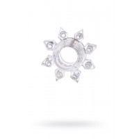 Эрекционное кольцо на пенис TOYFA, TPE, прозрачный с шипами