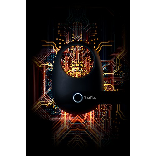 Эрекционное кольцо на пенис OIVITA, ORing Plus, силикон, черный, 6.5 см