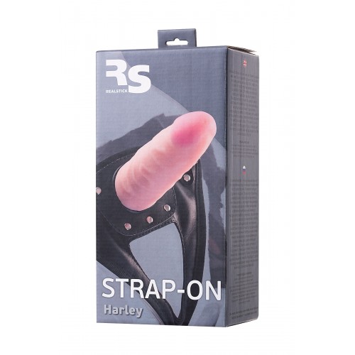 Страпон на креплении TOYFA RealStick Strap-On Harley, TPR, телесный, 17,3 см