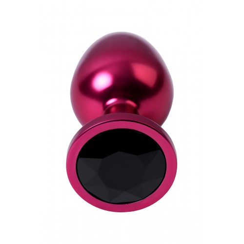 Анальный страз Metal by TOYFA, металл, красный, с кристалом цвета турмалин 8,2 см, Ø3,4 см, 85 г.