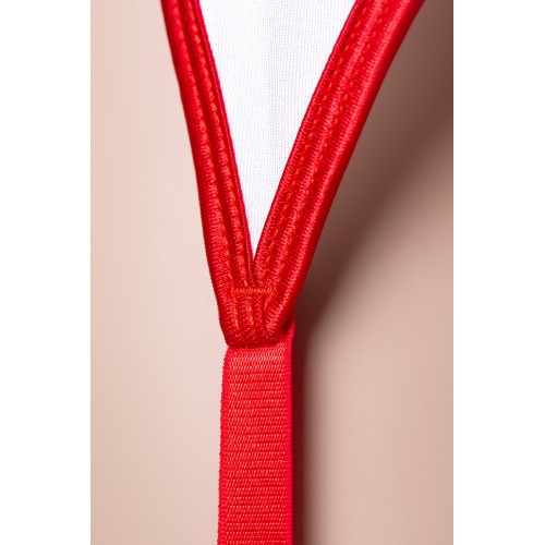 Костюм медсестры Candy Girl Leann (топ, стринги, чулки), бело-красный, OS