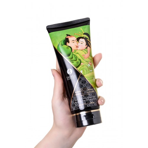 Массажный крем Shunga Pear and Exotic Green Tea, съедобный, груша и зеленый чай, 200 мл