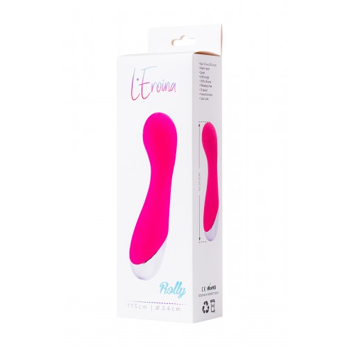 Стимулятор точки G LEROINA Rolly, 10 режимов вибрации, силикон, розовый, 15 см