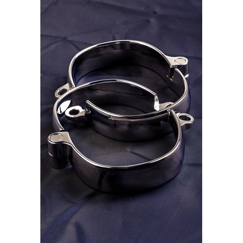 Наручники, TOYFA Metal, металл, серебристые, 11 см