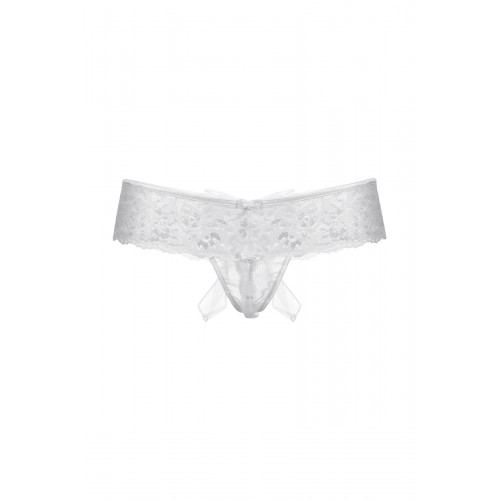 Шортики с бантиком открытые кружевные SoftLine Collection, белый, S/M