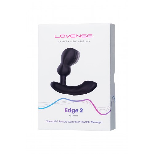 Стимулятор простаты LOVENSE Edge 2, силикон, черный, 12,4 см