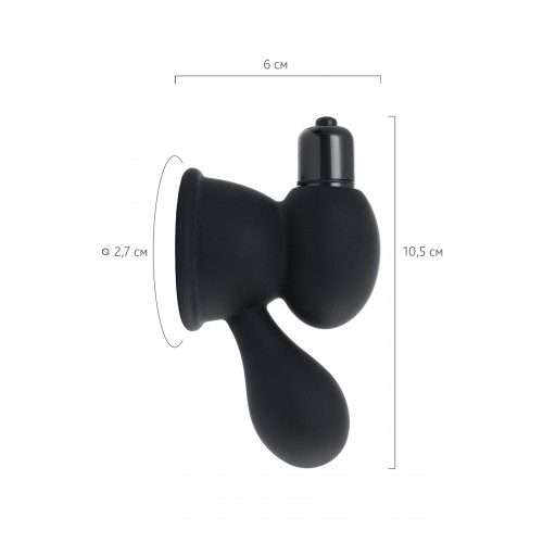 Вибромассажер для сосков TOYFA ,TPR, Черный