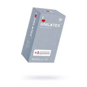 Презервативы Unilatex Dotted №12 с точками (иной угол)