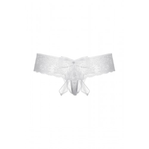 Шортики с бантиком открытые кружевные SoftLine Collection, белый, S/M