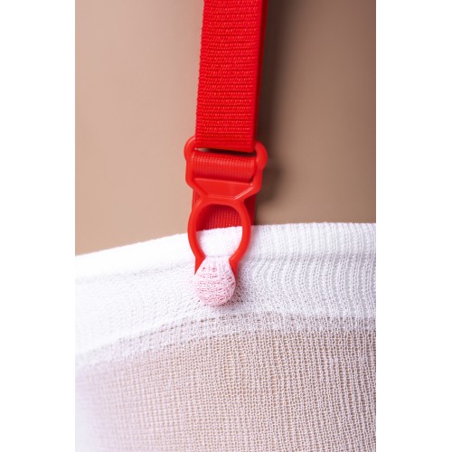 Костюм медсестры Candy Girl Leann (топ, стринги, чулки), бело-красный, OS