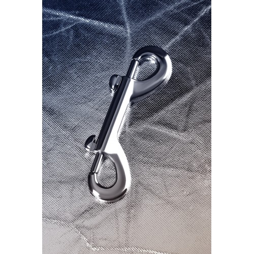 Карабин двусторонний, TOYFA Metal, металл, серебристый, 9 см
