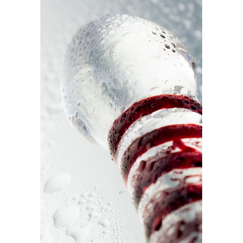 Двусторонний фаллоимитатор Sexus Glass, стекло, прозрачный, 21 см