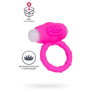 Эрекционное кольцо на пенис, силикон, розовое (иной угол)
