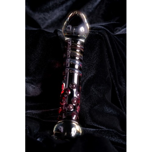 Двусторонний фаллоимитатор Sexus Glass, стекло, прозрачный, 21 см