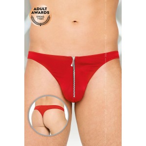 Стринги мужские с замочком SoftLine Collection, красный, XL (иной угол)