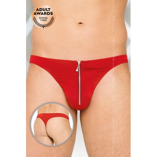 Стринги мужские с замочком SoftLine Collection, красный, XL