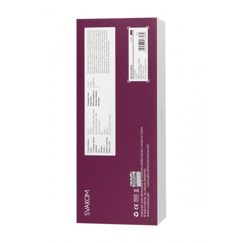 Вибратор Svakom Coco, силикон, фиолетовый, 18,2 см