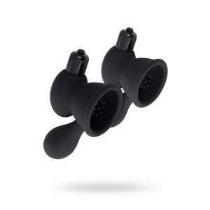 Вибромассажер для сосков TOYFA ,TPR, Черный (иной угол)