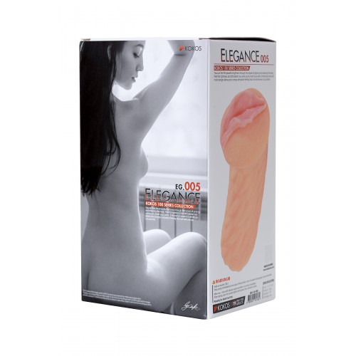 Мастурбатор реалистичный KOKOS ELEGANCE.005, TPR, телесынй, 16 см