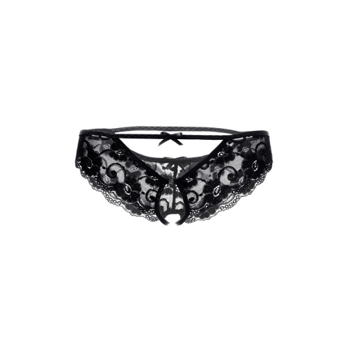 Эротические трусики Erolanta Lingerie Collection, кружевные, черные (46-48)