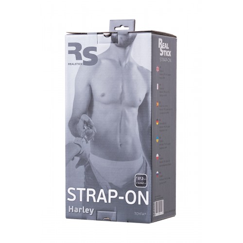 Страпон на креплении TOYFA RealStick Strap-On Harley, TPR, телесный, 17,3 см