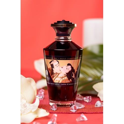Масло для массажа Shunga Creamy Love Latte, разогревающее, с ароматом сливочного латте, 100 мл
