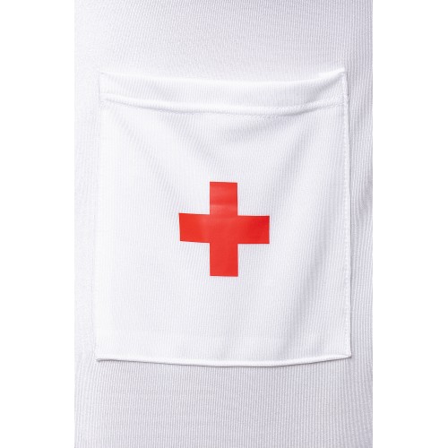 Костюм медсестры Candy Girl Leann (топ, стринги, чулки), бело-красный, OS