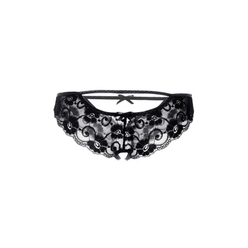 Эротические трусики Erolanta Lingerie Collection, кружевные, черные (46-48)