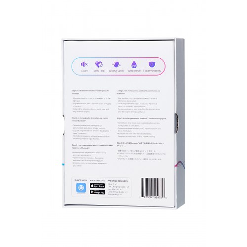 Стимулятор простаты LOVENSE Edge 2, силикон, черный, 12,4 см