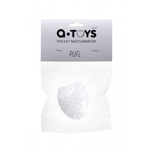 Мастурбатор A-Toys Pufl, ТРЕ, белый, 6 см, Ø 2,7 см
